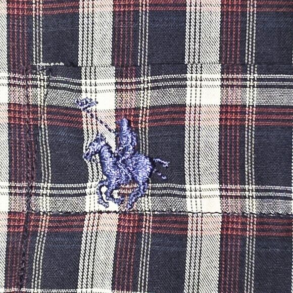 Knights of Round Table by Ralph Lauren Plaid 2XLT Button Down Shirt - Picture 2 of 6